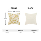 Autumn Pillow Covers 18X18 Set Of 2 Fall Yellow Pumpkin Maple Leaves Throw Pillow Covers Thanksgiving Decoration Pillowcase For