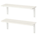 Ikea Polyester Steel Plastic Wall Shelf (59x20 cm, White)