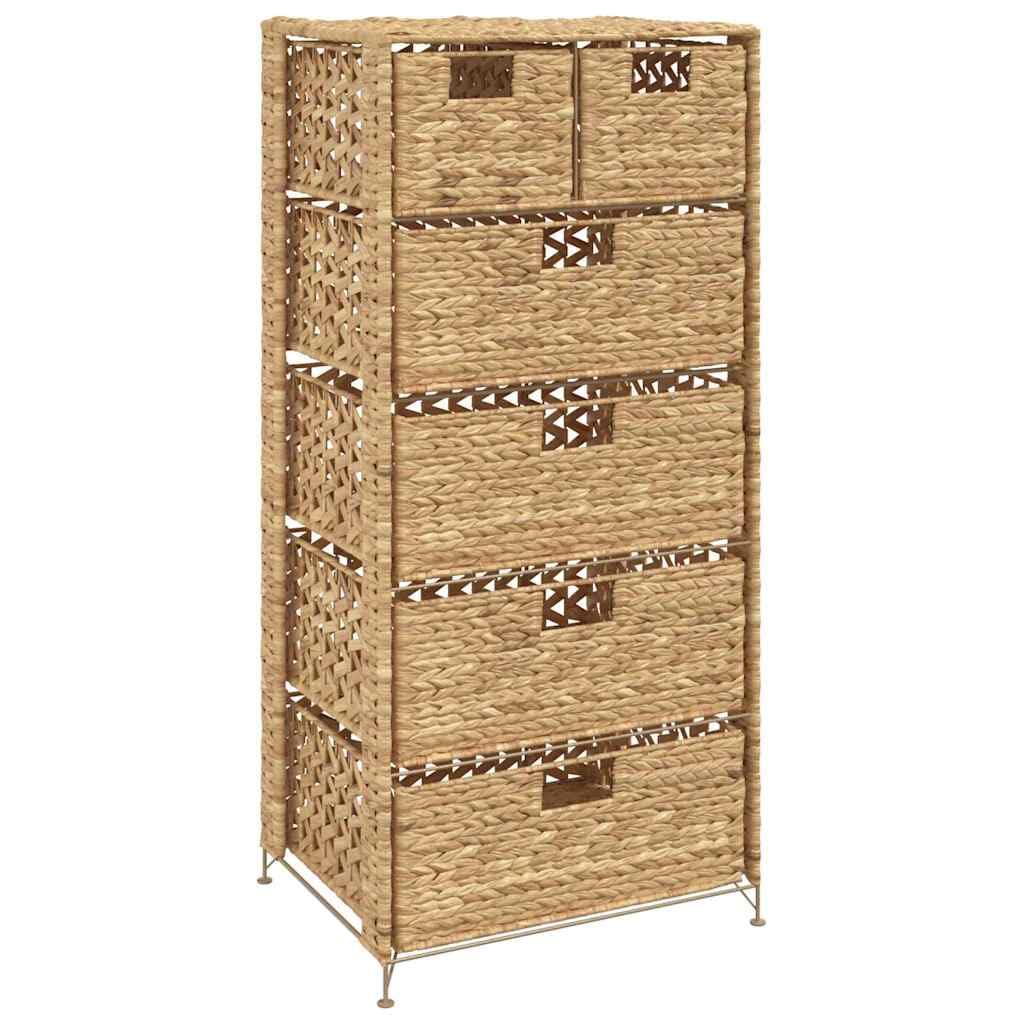 vidaXL Storage Unit with 6 Baskets 18.5&quot;x14.6&quot;x39.4&quot; Water Hyacinth