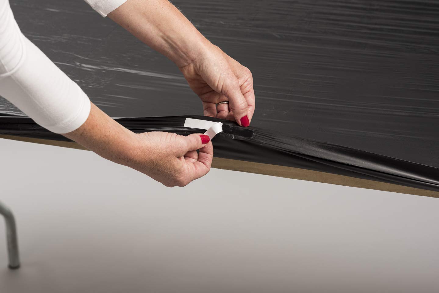 Collegiate Kwik-Covers Rectangle Plastic Table Covers, Bundle Of 2 (University Of Oklahoma, 8')