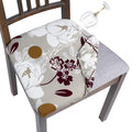Searchi Water Repellent Seat Covers For Dining Chairs, 4 Pack Jacquard Stretch Dining Room Chair Seat Covers, Kitchen Chair Seat Covers Protectors(Brown Flower)
