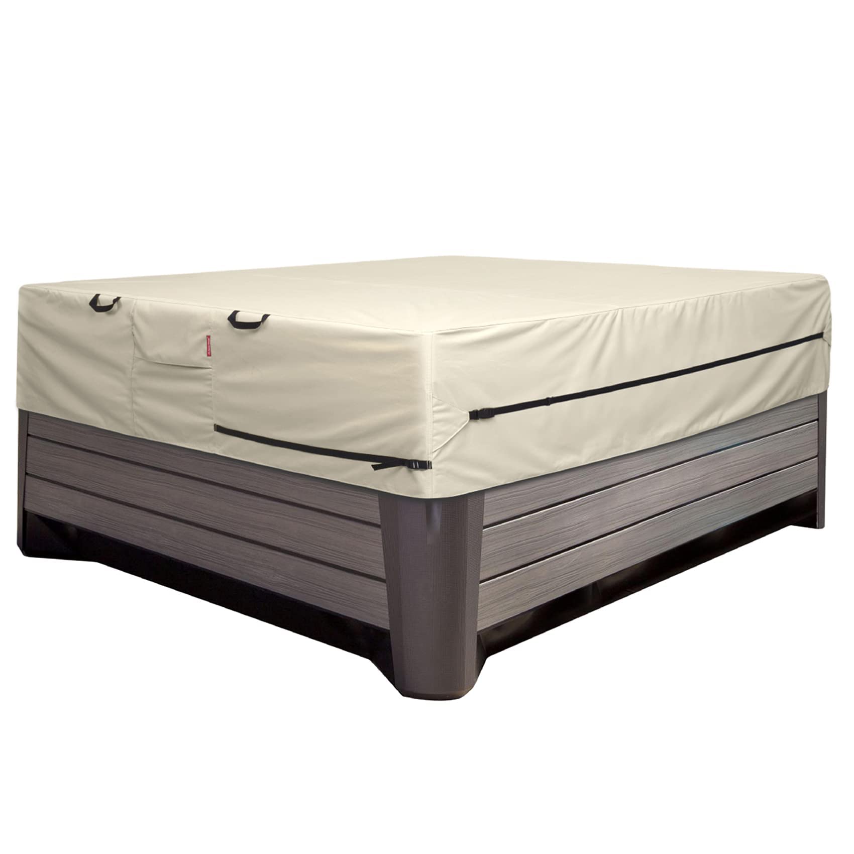 Porch Shield Square Hot Tub Cover - 600D Waterproof Outdoor Spa Hard Cover Protector 85 X 85 Inch