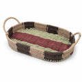 Psycheer Boho Storage Basket,Decor Handmade Paper Rope Basket with Handle