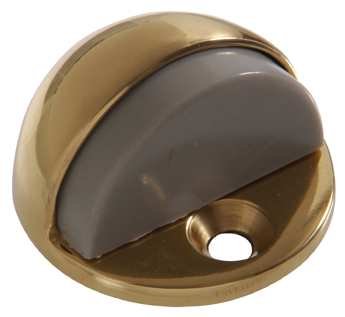 Hardware Essentials 851336 Low Dome Floor Door Stops Brass 1/4'-3/4' Clearance