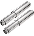 TuoxinEM 2 Pieces Universal Plastic Spring Loaded Toilet Paper Holder Roller Replacement, Chrome (Silver)