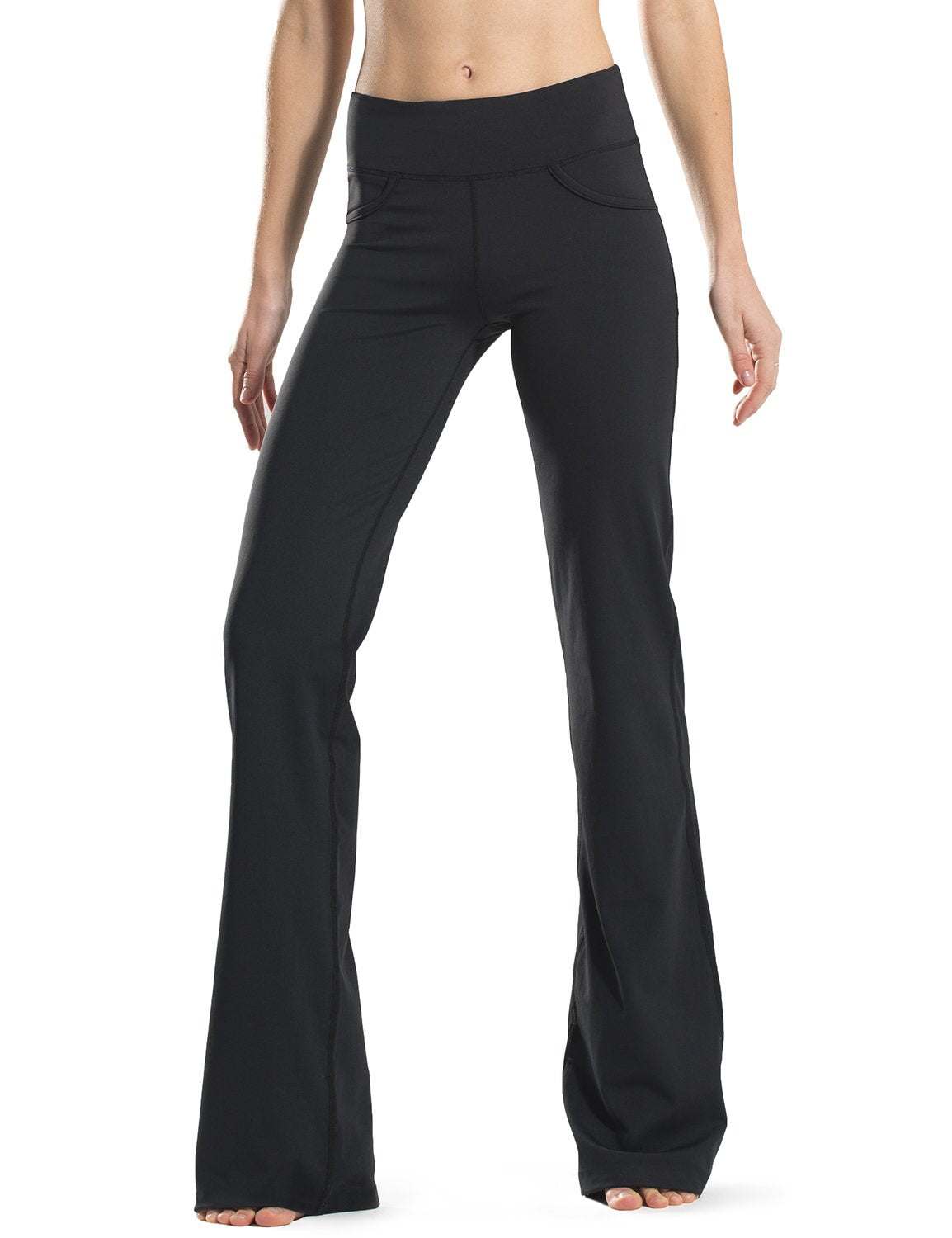 Safort 28 30 32 34 Inseam Regular Tall Bootcut Yoga Pants, 4 Pockets, Upf50, Black, Xxl