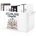 Marsui Book Lover Gifts Just One More Chapter Book Storage Basket to Be Read List Storage Bin Bookish Accessories Bookworm Gift 