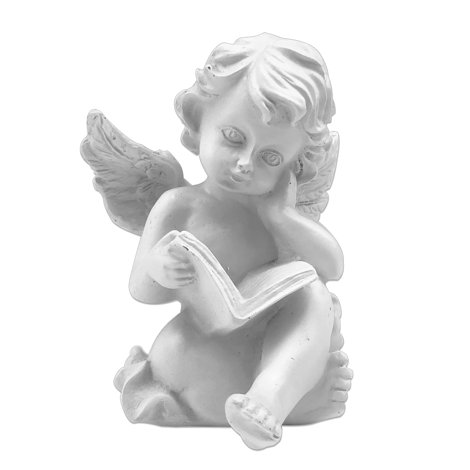 Cherubs Angels Resin Garden Statue Figurine , Adorable Angel Sculpture Memorial Statue, Indoor Outdoor Home Garden Decoration (R