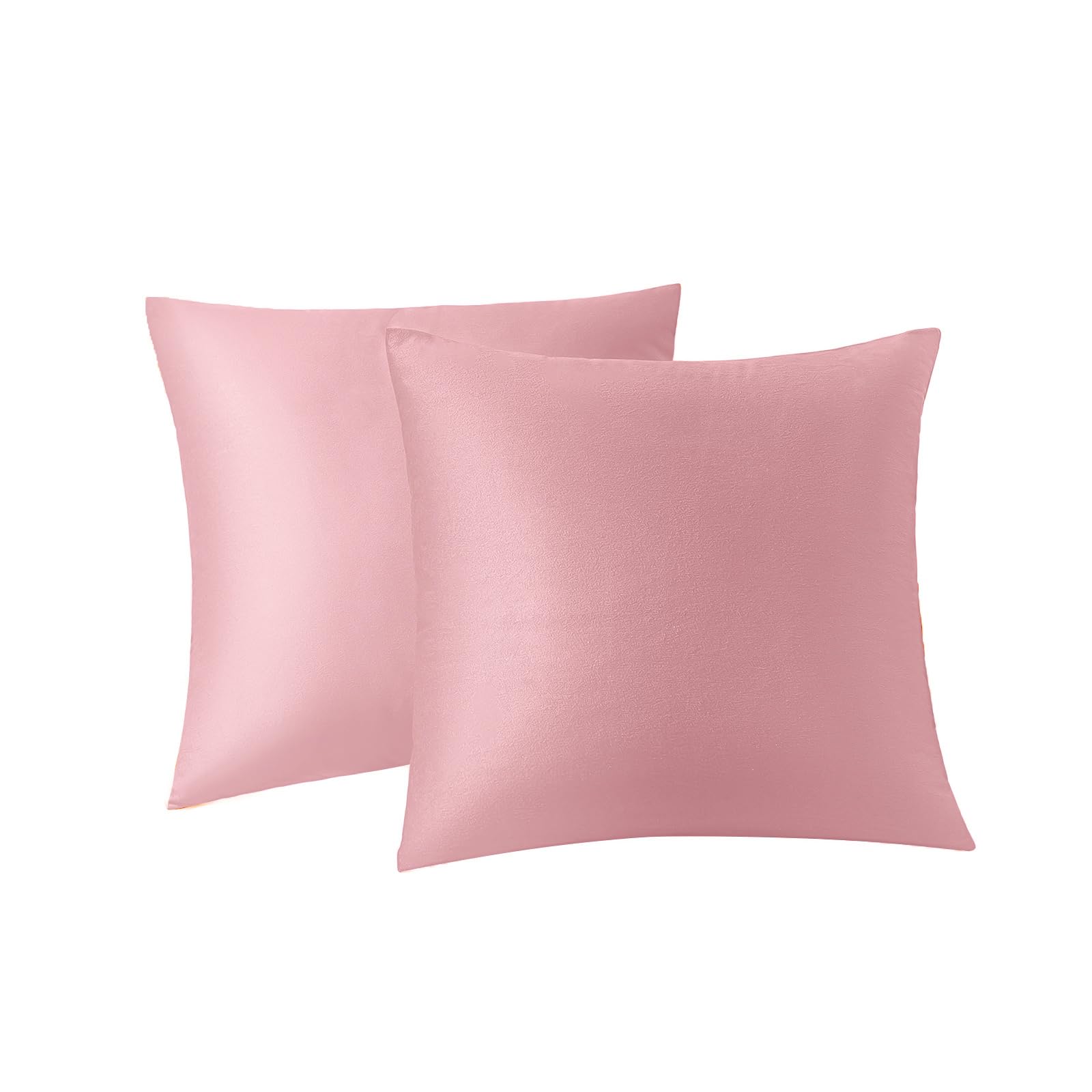 Rainroad Pink Throw Pillows Covers Set Of 2 Soft Velvet Decorative Pillow Covers 18X18 Inch For Couch Bed(Pink, 18'' X 18''(2Pcs