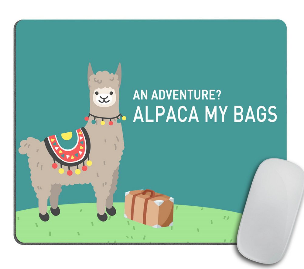 Alpaca - Mouse Pad - Funny Llama Gift - Travel Gifts For Mom - Mousepad - Office Decor - Desk Accessories - Cute Llama Gift