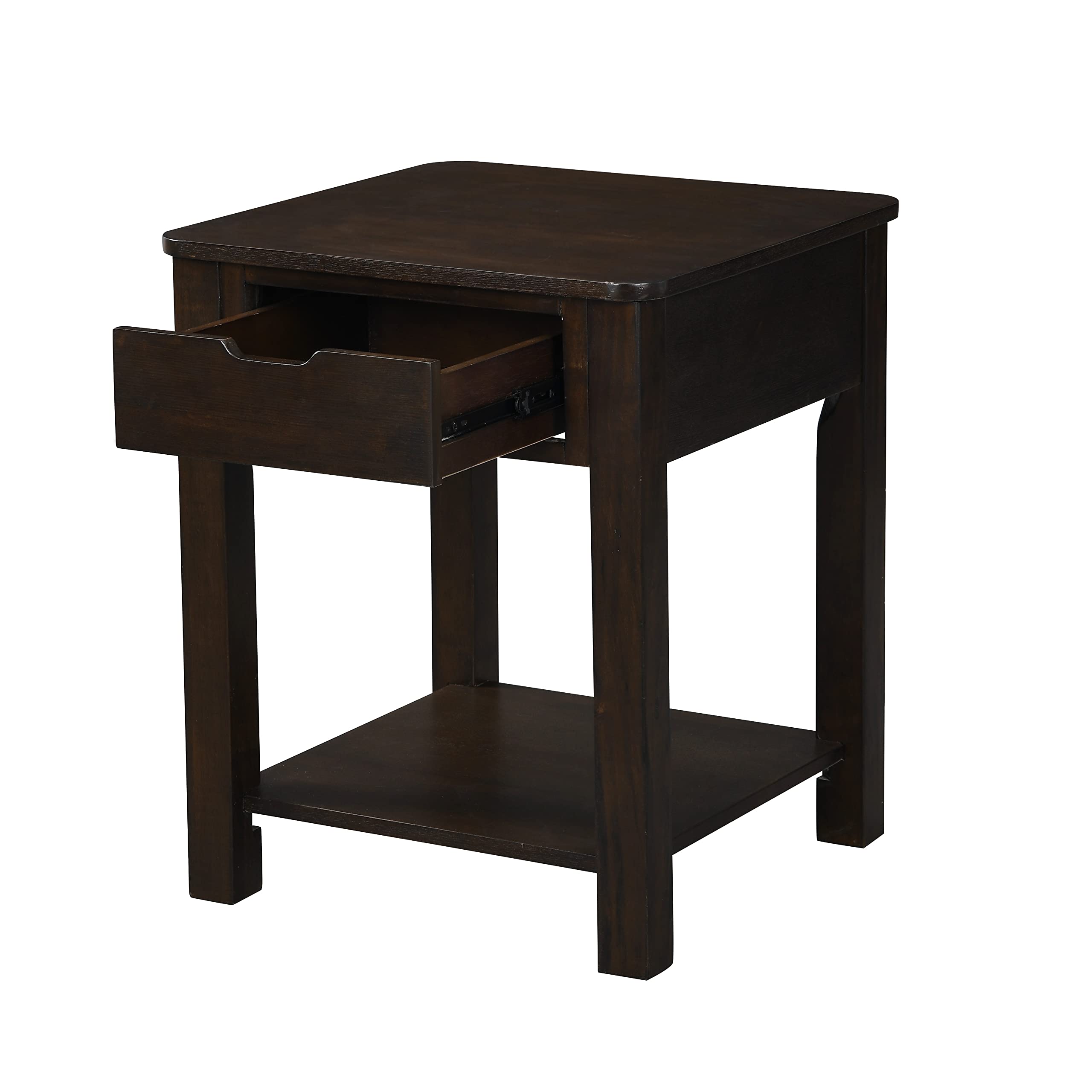 Lilola Home Flora 2 Piece Dark Brown MDF Lift Top Coffee and End Table Set