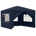 vidaXL Outdoor Canopy Party Tent 118.1 x 118.1, UV & Water-Resistant PE, Rust-Resistant Steel Frame, Windows & Zippered Door, Pe