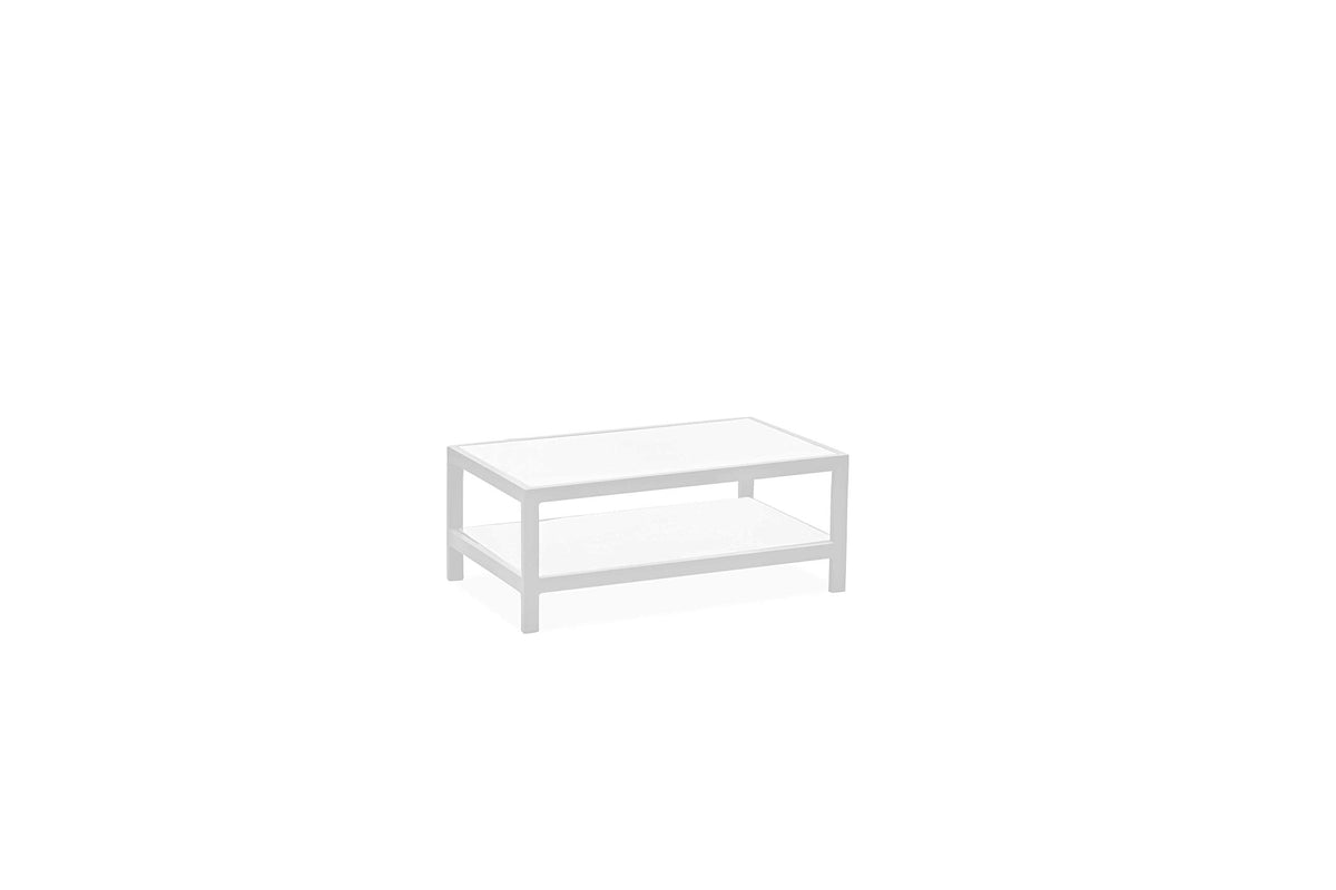 HomeRoots 35 X 22 X 14.5 White Aluminum Coffee Table