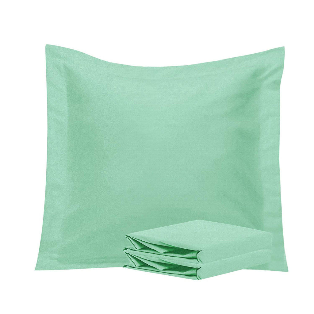 Ntbay 100% Brushed Microfiber 26X26 Euro Pillow Shams Set Of 2, Super Soft And Cozy European Throw Pillow Covers, Wrinkle, Fade, Stain Resistant Square Pillow Cases, Sea Green