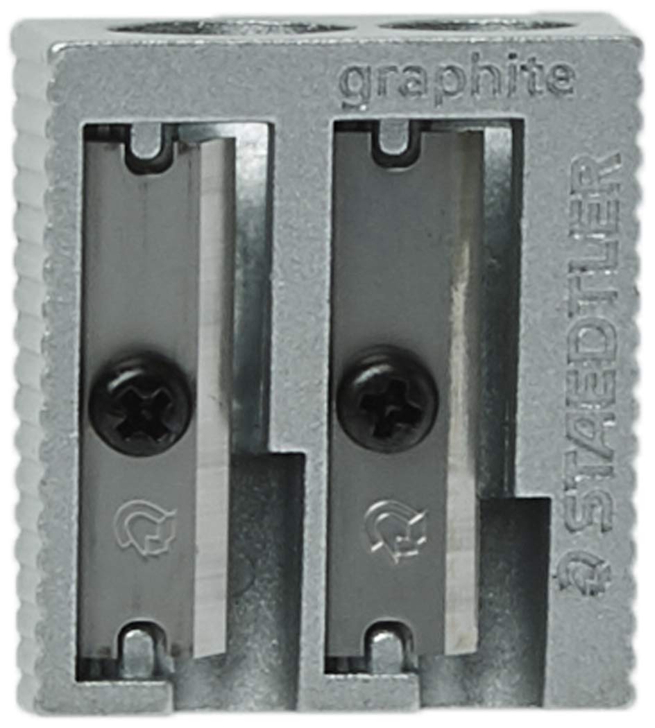 Staedtler Metal Sharpener, Double Hole For Pencils And Colored Pencils, 1-Each (510 20Bk)
