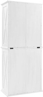 Crosley Furniture Clifton Tall Pantry Storage Cabinet With Shelves, Kitchen, Dining, Or Laundry Room, Distressed White