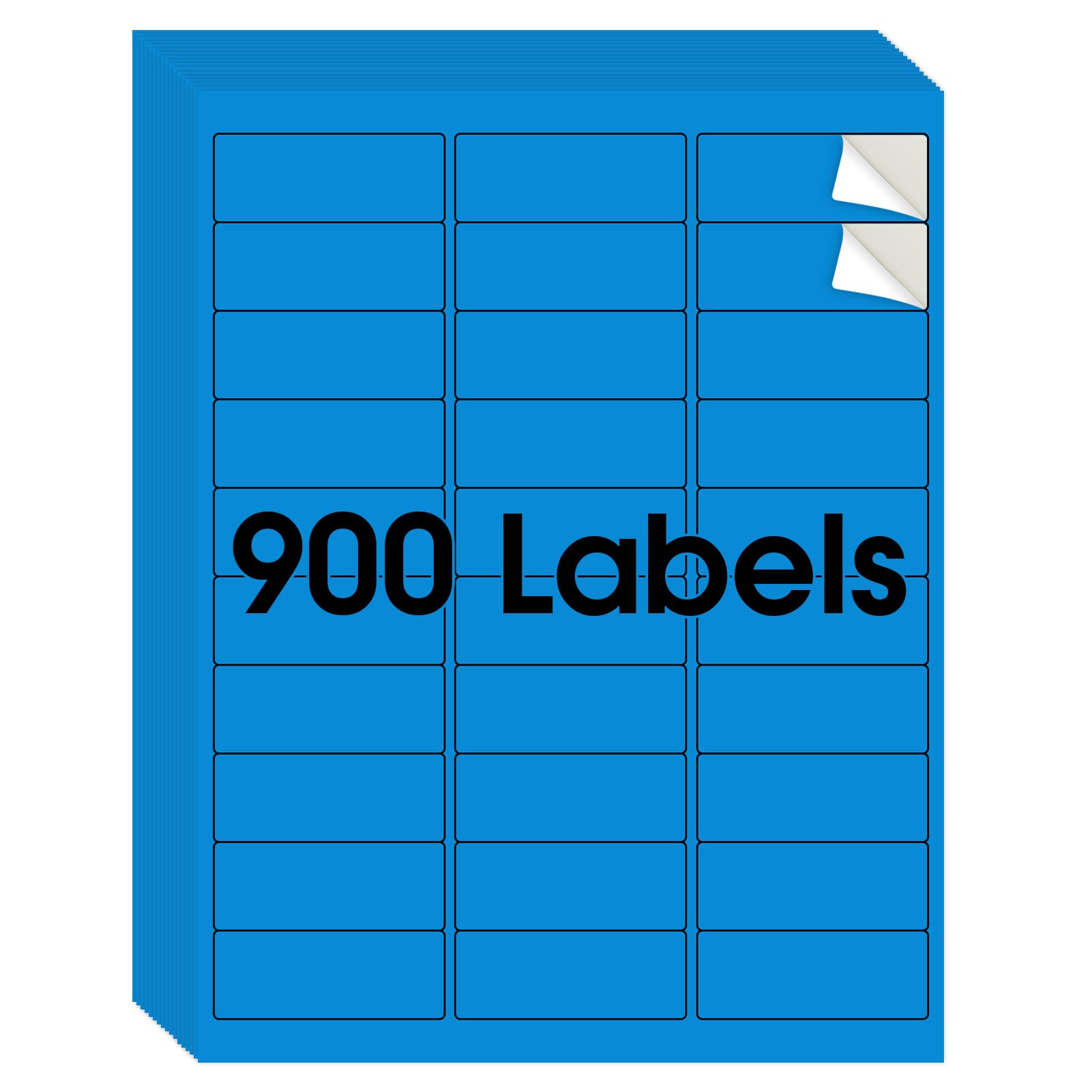 Maxgear 8-1/2 ' X 11 ' Neon Blue Labels - Fluorescent Labels, For Inkjet Or Laser Printer, For Efficient Sorting And Organizat