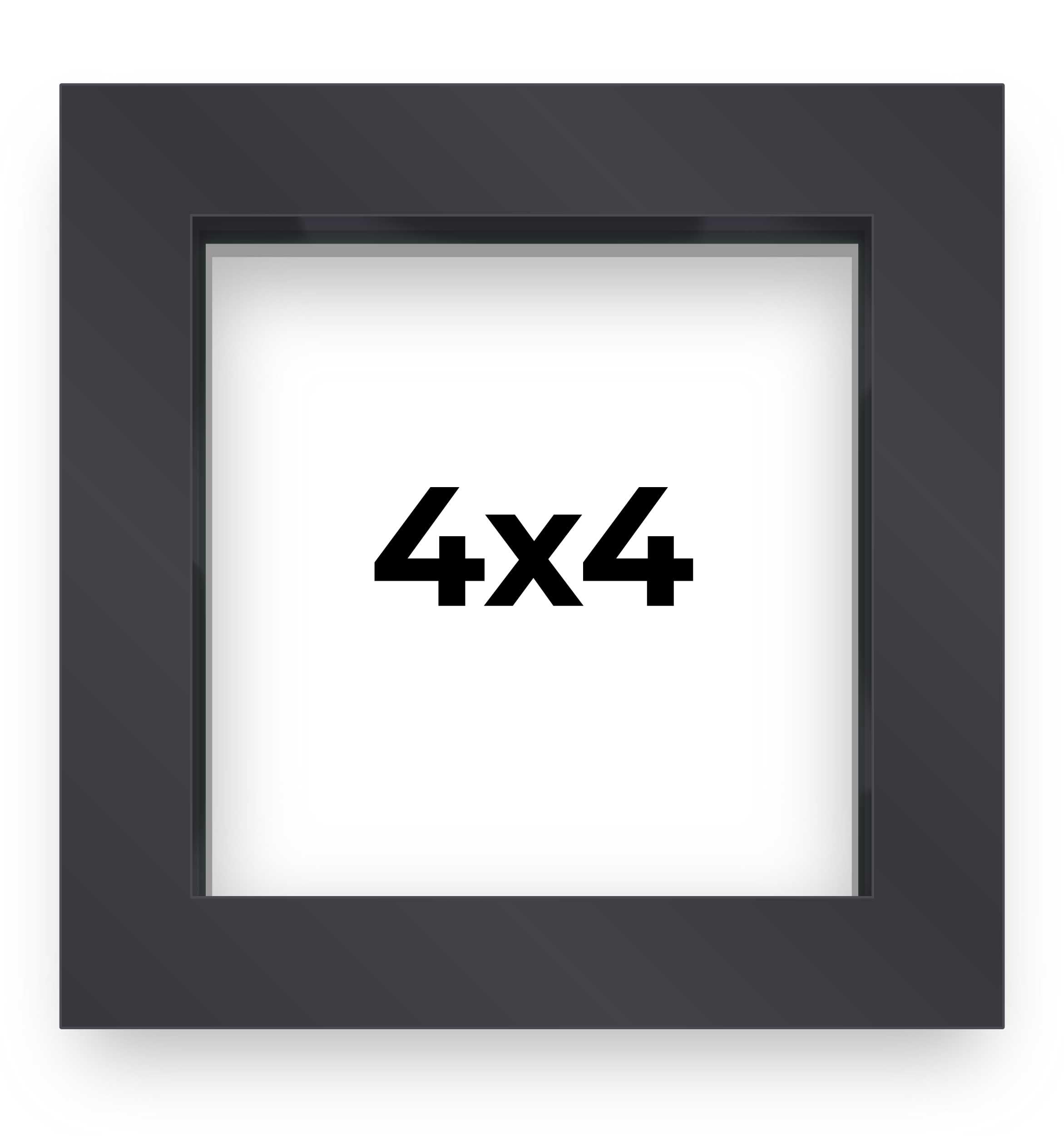 4x4 Shadow Box Frame Contemporary Black Finish | 1'' Depth of Usable Space| Vertical or Horizontal Display | Interior Size 4x4 i