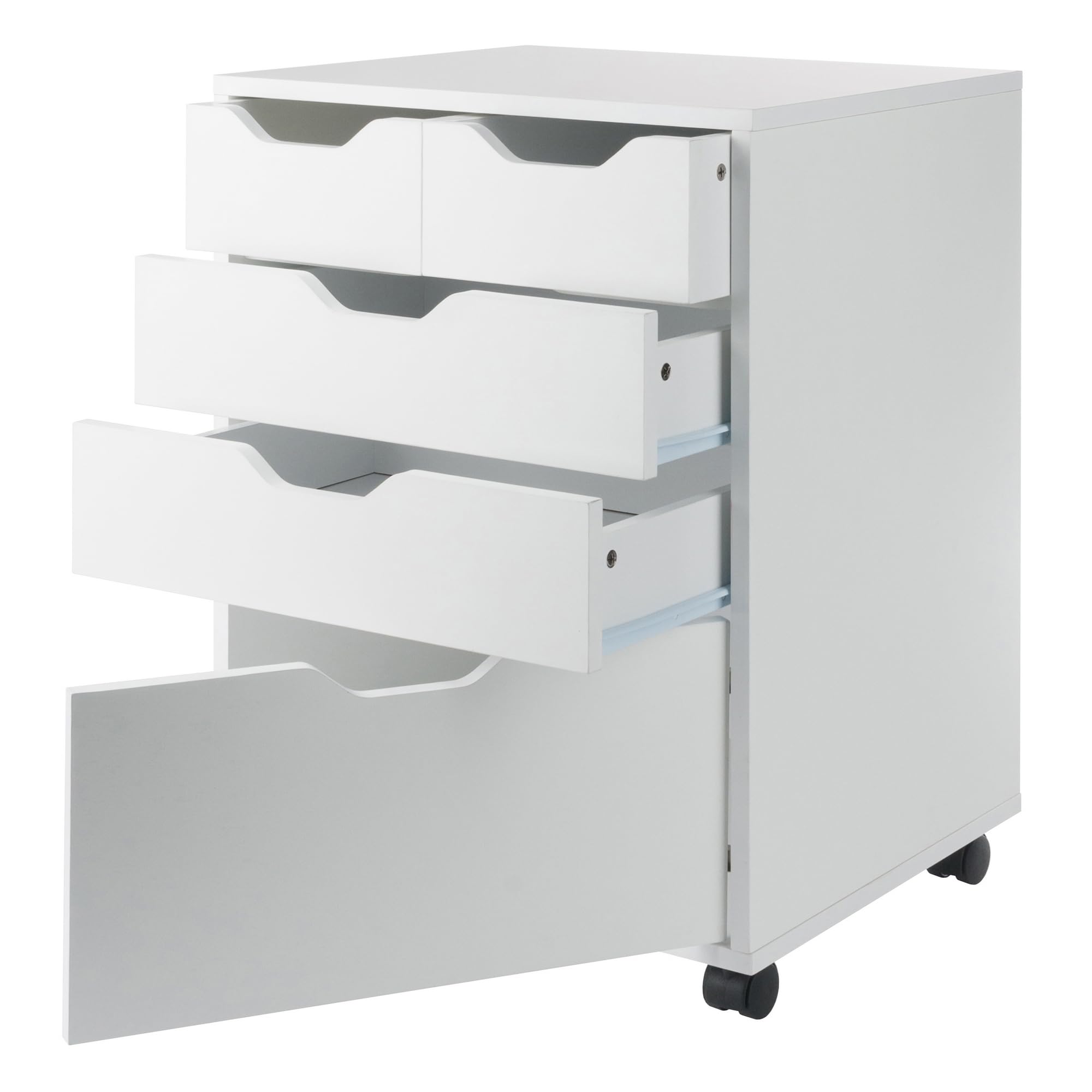 Winsome Halifax Bins & Drawers Mobile Cabinet, for Home Office, White