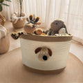 Bellar Kids Cute Animal Toy Basket,Medium Woven Storage Baskets For Children Toys & Baby Hamper Laundry,Cute Dog Decorative Orga