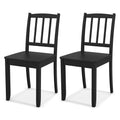 Giantex Farmhouse Dining Chairs Set Of 2, Modern Kitchen Chairs W/Rubber Wood Legs & Curved Backrest, Ladder Back Diner Chairs,