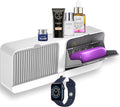 Stickable Wall Mounted Soap Holder with Double Compartments | FlipOpen Soap Box with Drainage Tray & Adhesive Mount | Plastic B