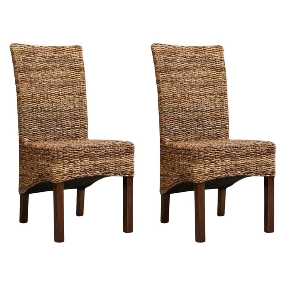 International Caravan Furniture Piece Gaby Woven Banana Dining Chair (Set Of 2)