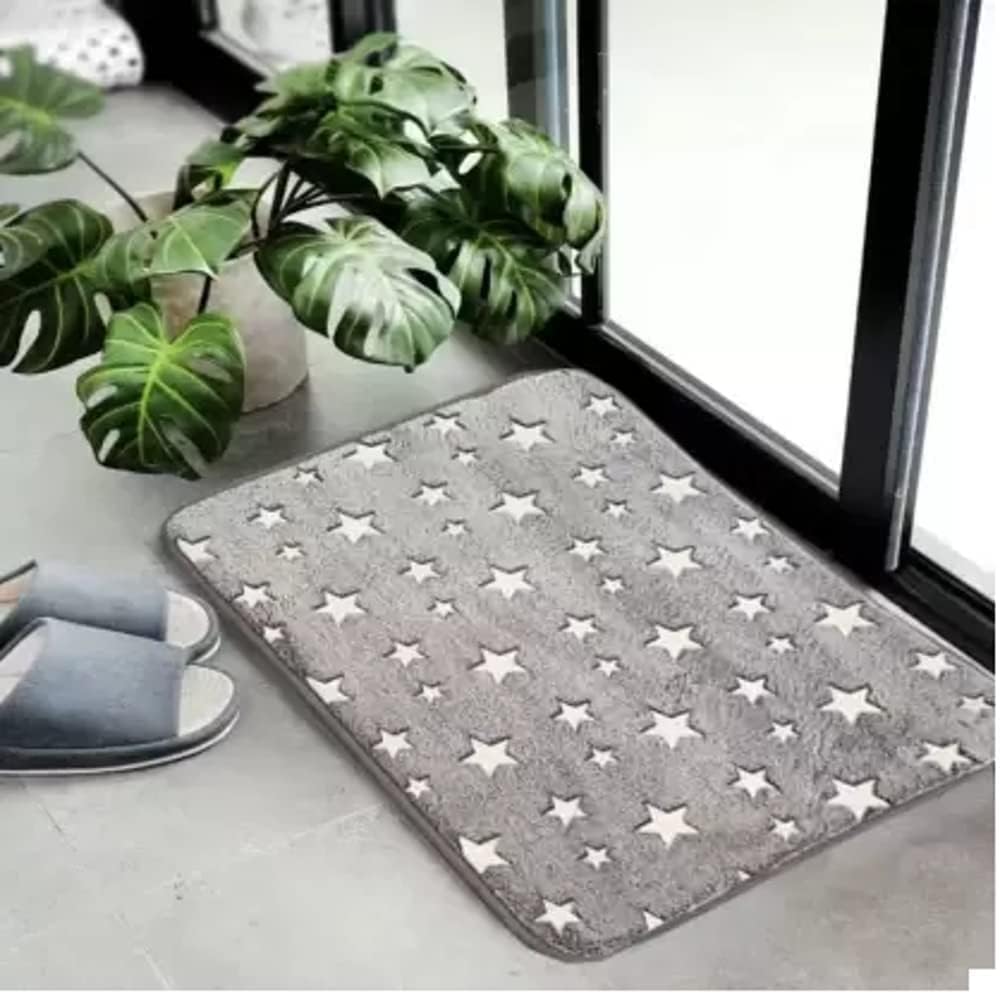 Home Brilliant Glow in The Dark Bathroom Mat for Kids & Home  Soft Absorbent Non Slip Microfiber Bath Rug for Bathroom Floor