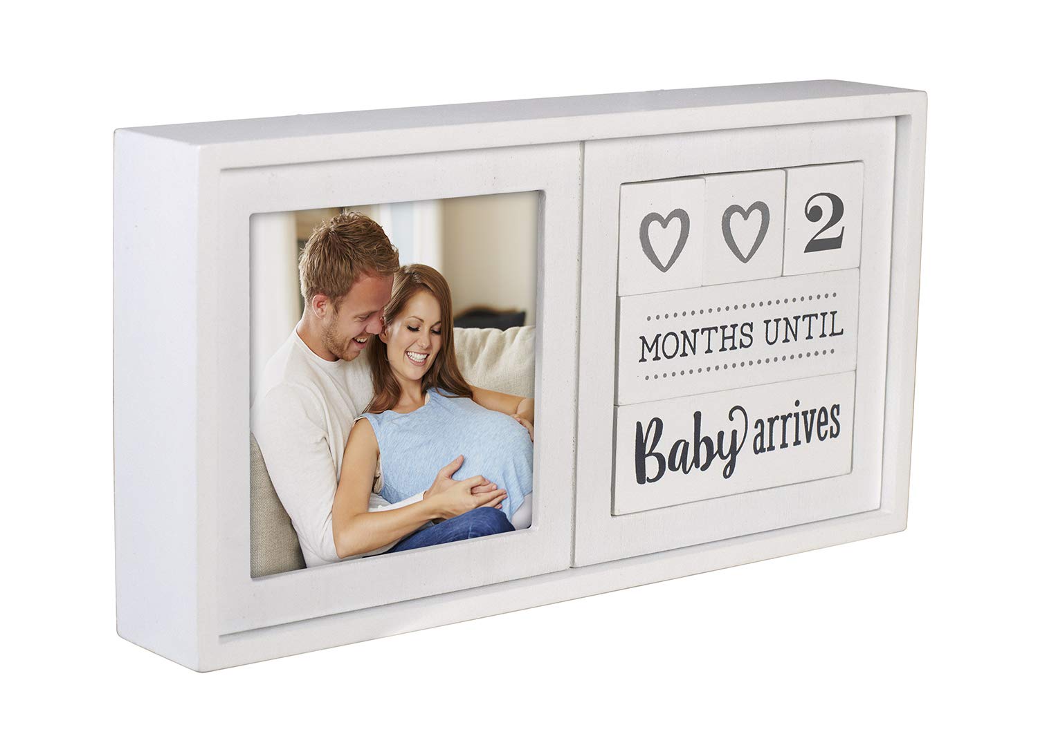 Malden International Designs 3448-44 Baby Countdown Blocks, 9.75    (W) X 5    (H) X 1.5    (D), White