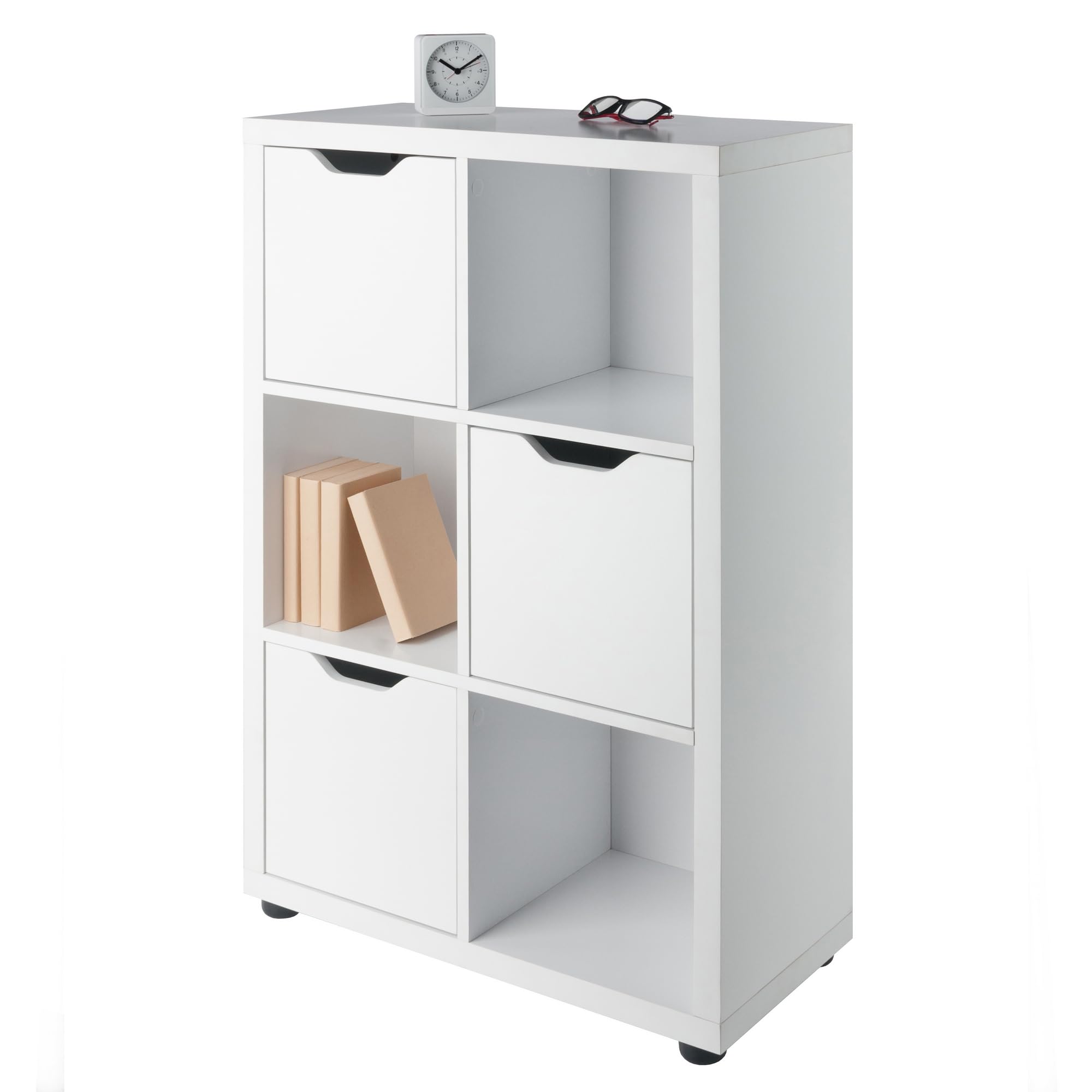 Winsome Julian 3x2 Storage Cabinet, for Living Room, Home Office, White