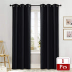 Nicetown Halloween Soundproof Thermal Insulated Blackout Curtain Thermal Insulated Solid Grommet Room Darkening Drape For Dining