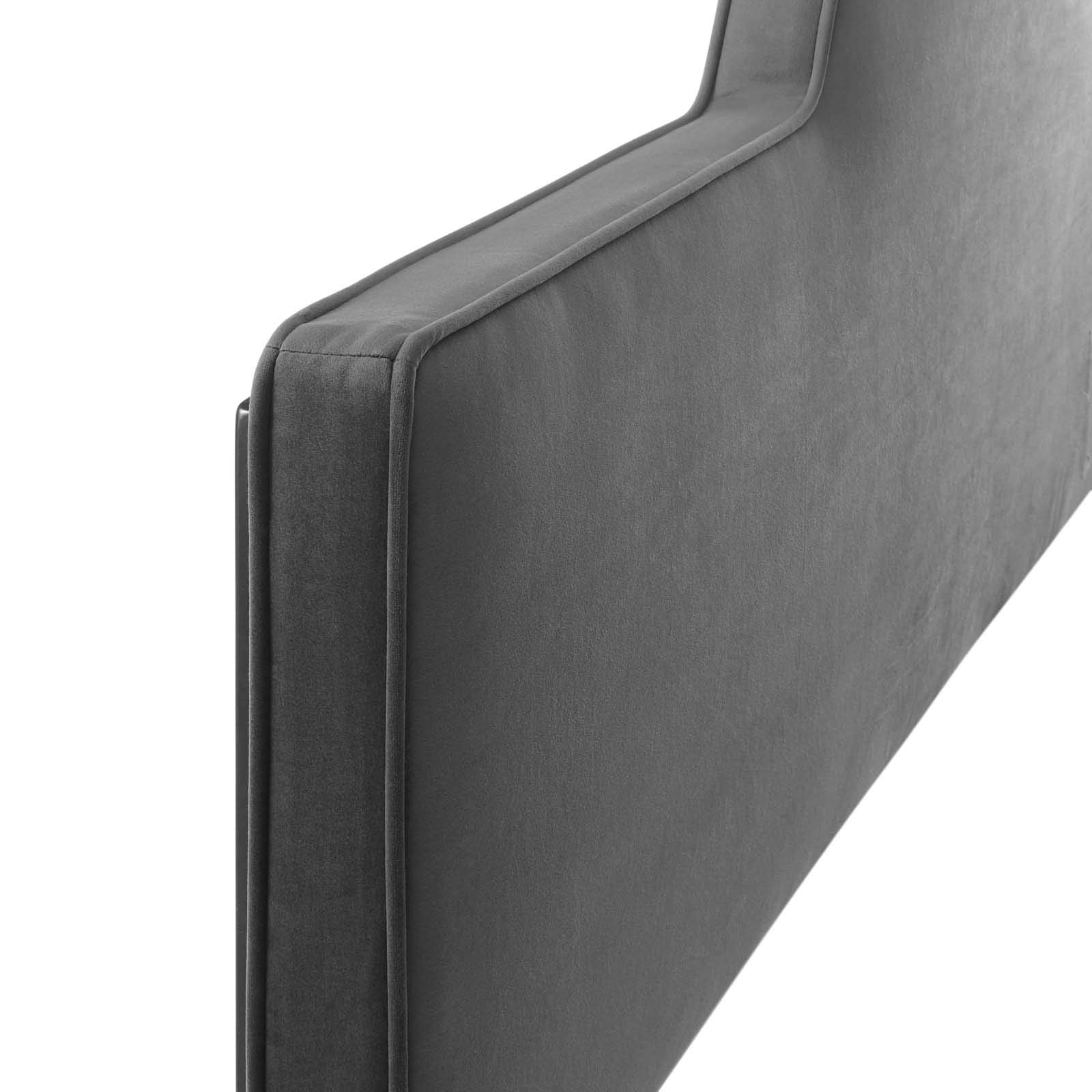 Modway Dawn Performance Velvet Headboard, King/Ca King, Charcoal