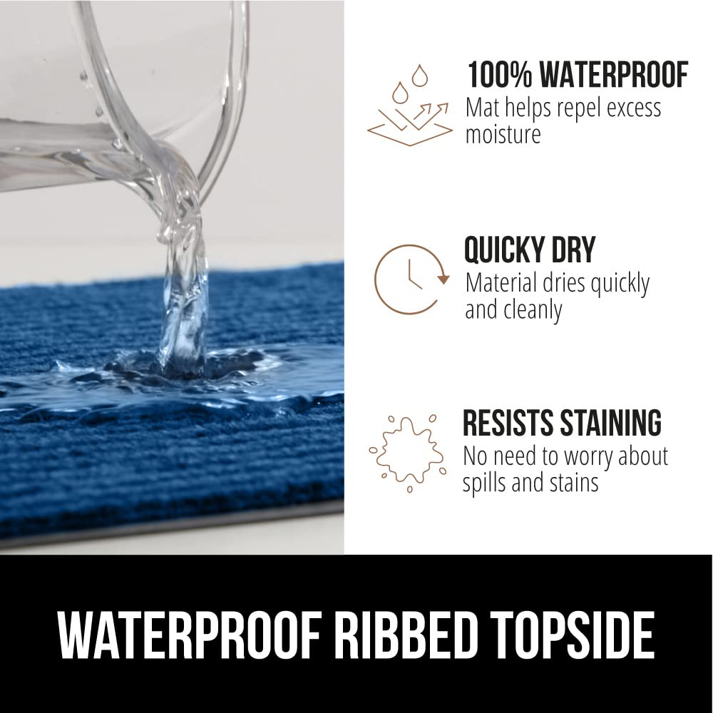 Gorilla Grip Waterproof Heavy Duty Traffic Guard Doormat, Stain And Fade Resistant, Durable Rubber, Low Profile Door Mat, Shoe Scraper, Welcome Mats For Entry, 60X36, Green