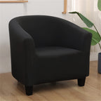 Searchi Club Chair Slipcover Stretch Barrel Chair Covers Solid Color Tub Chair Slipcovers Spandex Armchair Sofa Cover Removable Couch Furniture Protector Arm Chair Cover For Living Room(Black)