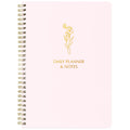 Simple Daily Planner Undated & To Do List Notebook: With Hourly Schedule - 6.5X9.25' Blush Pink - Aesthetic Spiral Note Book Fo