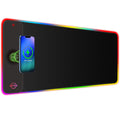 Anyyuk Rgb Led Mouse Pad With 15W Wireless Charger Gaming Mouse Pad With 10 Light Modes, Extra Large Mousepad Non-Slip Rubber Ba