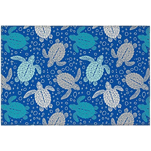 Seabreeze Sz13 Blue Coastal Rug Rectangle 3' X 5'