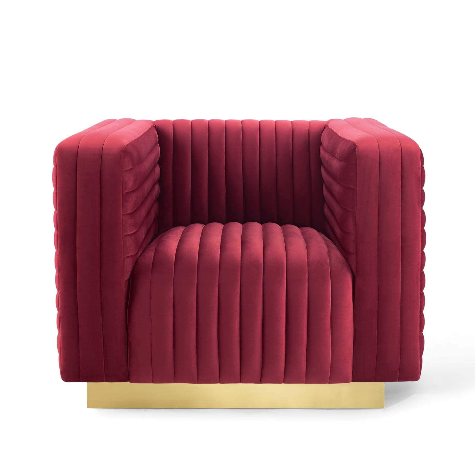Modway Charisma Chairs, Maroon