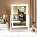 BRIGHTINWD Lighted Makeup Mirror, Hollywood Vanity Mirror with Lights, Touch Control 3 Color Lighting Modes for Bedroom, Detacha