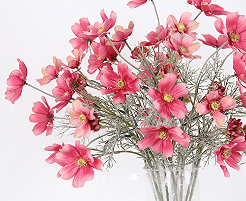 Artfen 6 Pcs Artificial Calliopsis Flowers Fake Silk Flower Table Kitchen Home Garden Party Wedding Decoration Approx 24'' High