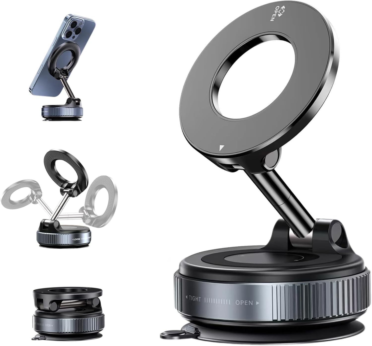 Blurism Multifunctional Magnetic Holder With 360Degree MultiAngle Rotation, Foldable And Retractable Magnetic Easy To Carry, M