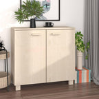 vidaXL Solid Wood Pine Sideboard HAMAR with 2 Doors, Honey Brown, Spacious Storage, Charming Design