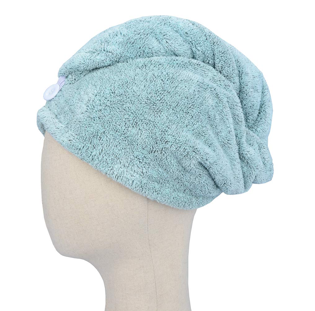 Hopeshine Hair Towel Twist Microfiber Bamboo Fabric Women'S Soft Shower Towels For Curlyhair Turban Wrap Drying Cap Great Gift F