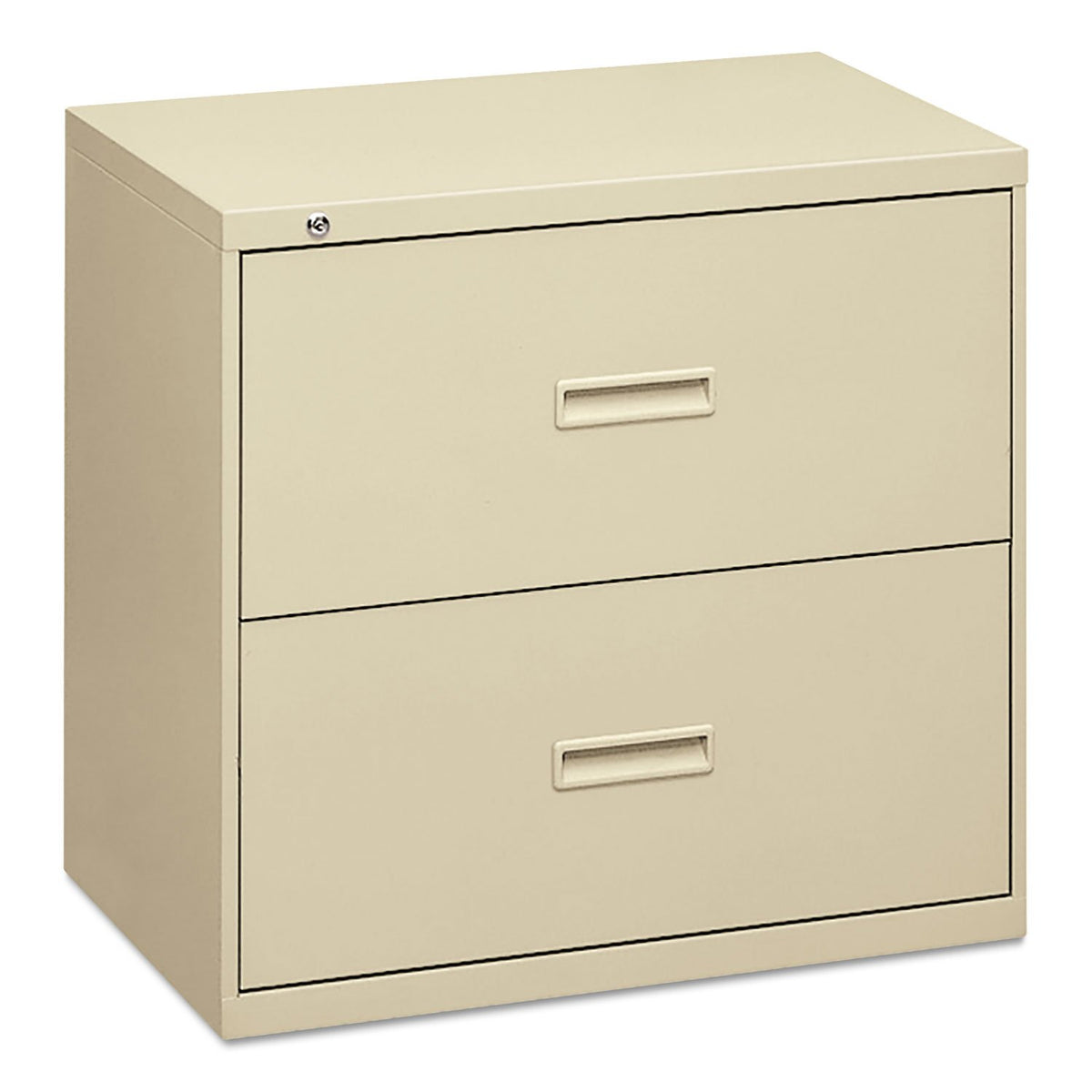 HON Filing Cabinet - 400 Series Two-Drawer Lateral File Cabinet, 36w x 19-1/4d x 528-3/8h, Putty (434LL)