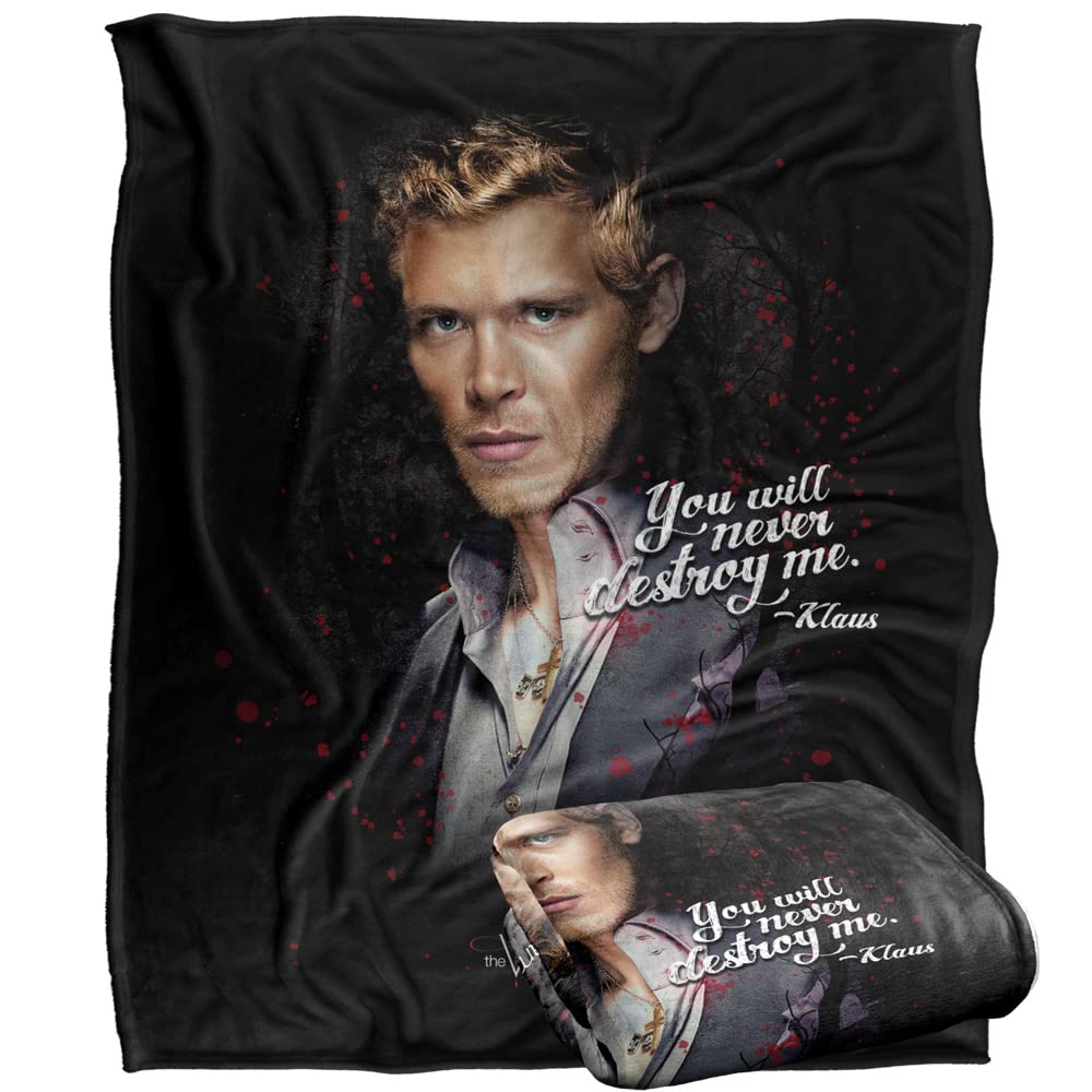 Vampire Diaries Never Destroy Officially Licensed Silky Touch Super Soft Throw Blanket 50' X 60'