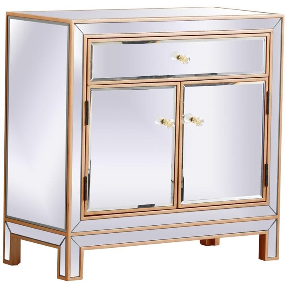 Elegant Decor Modern 2 Door Mirrored Accent Cabinet