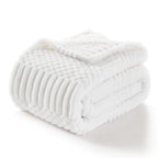 Lifein Fall Throw Blanket For Couch-Soft White Boho Bed Throw Blanket,Fleece Cozy Blanket For Autumn,Cute White Fluffy Lightweig
