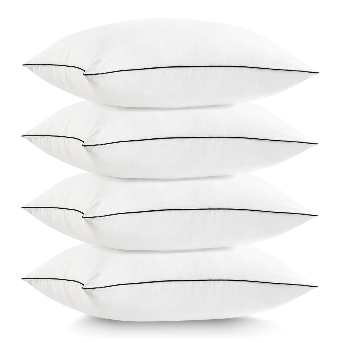 Jollyvogue Pillows King Size Set Of 4, Bed Pillows For Sleeping 4 Pack, Cooling And Supportive Pillows With Super Soft Down Alte