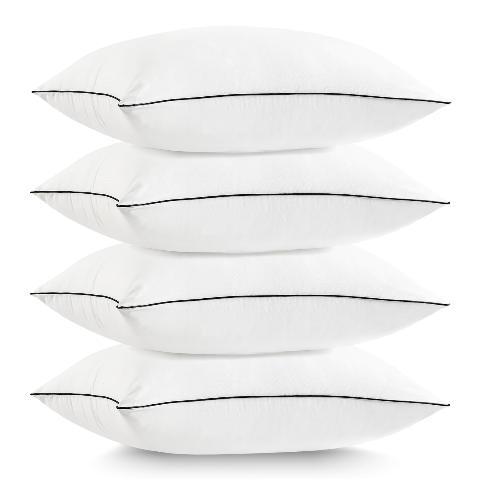 Jollyvogue Pillows Standard Size Set Of 4, Bed Pillows For Sleeping 4 Pack, Cooling And Supportive Pillows With Super Soft Down