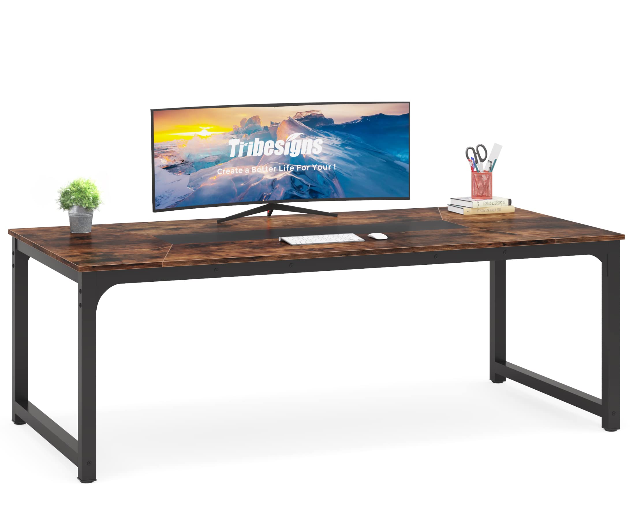 Tribesigns Modern Computer Desk, 78.7 x 39.4 inch X Large Executive Of ...
